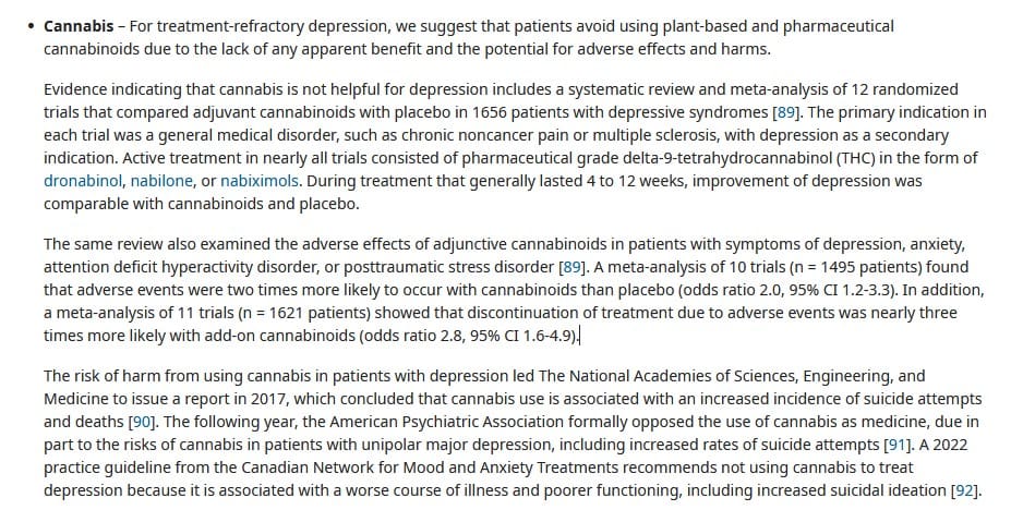 تجویز ماری جوانا در افسردگی